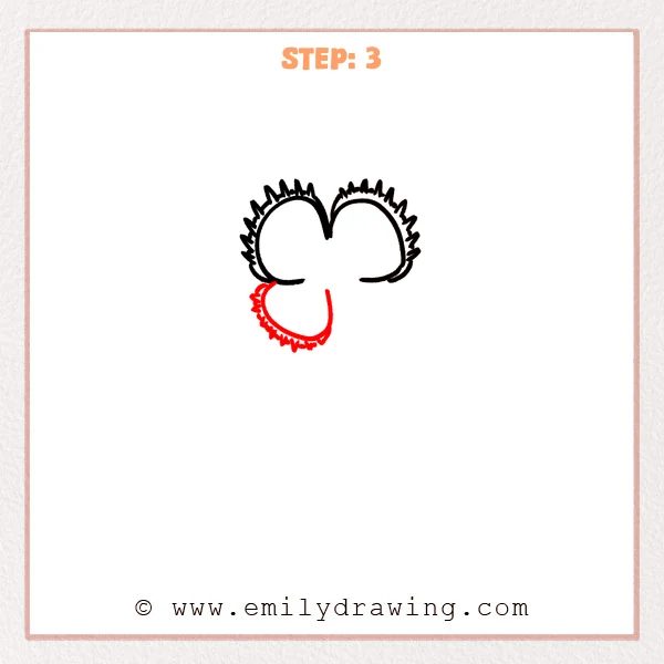 how to draw a venus fly trap - Step 3